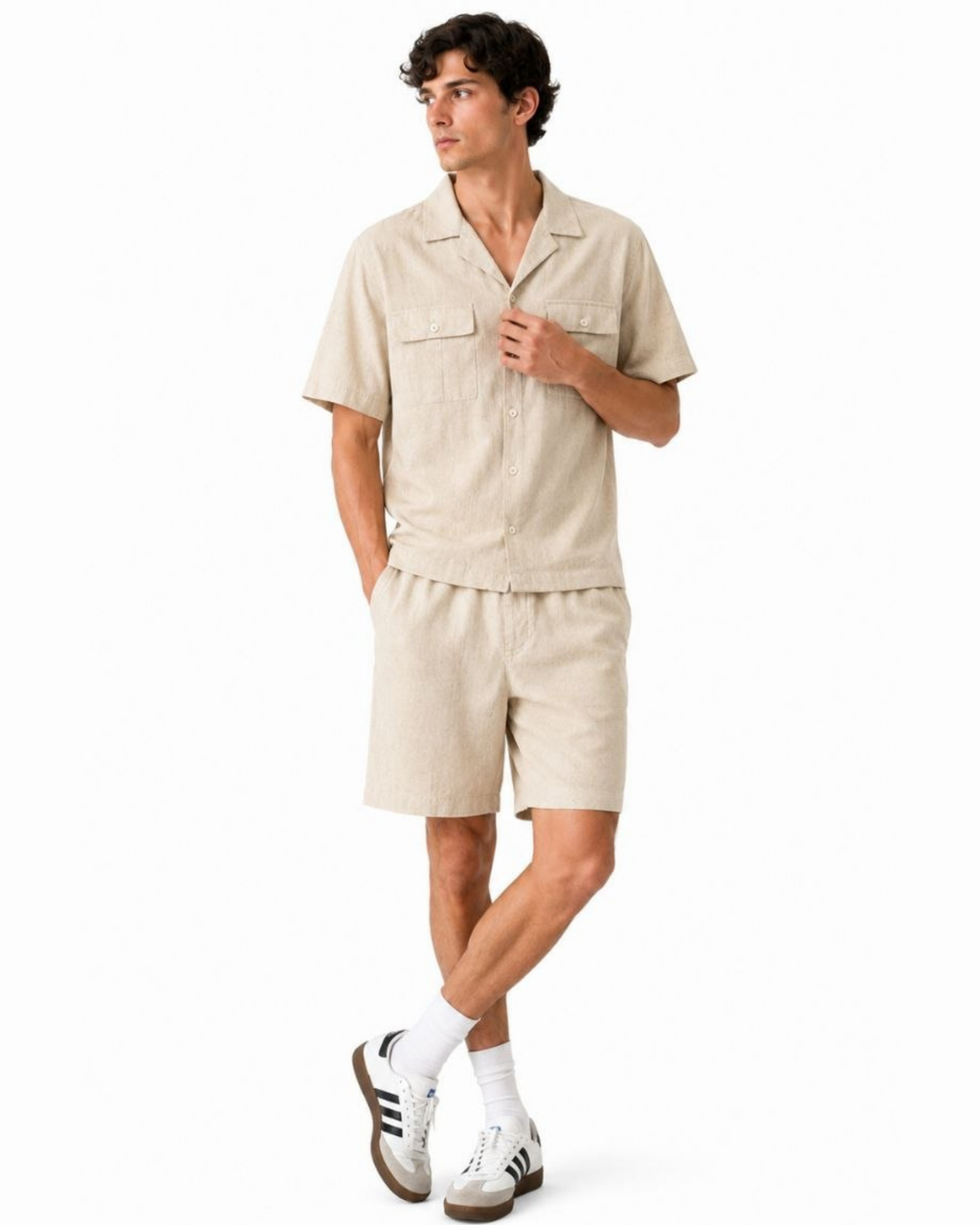 Linen Short Sleeve Set