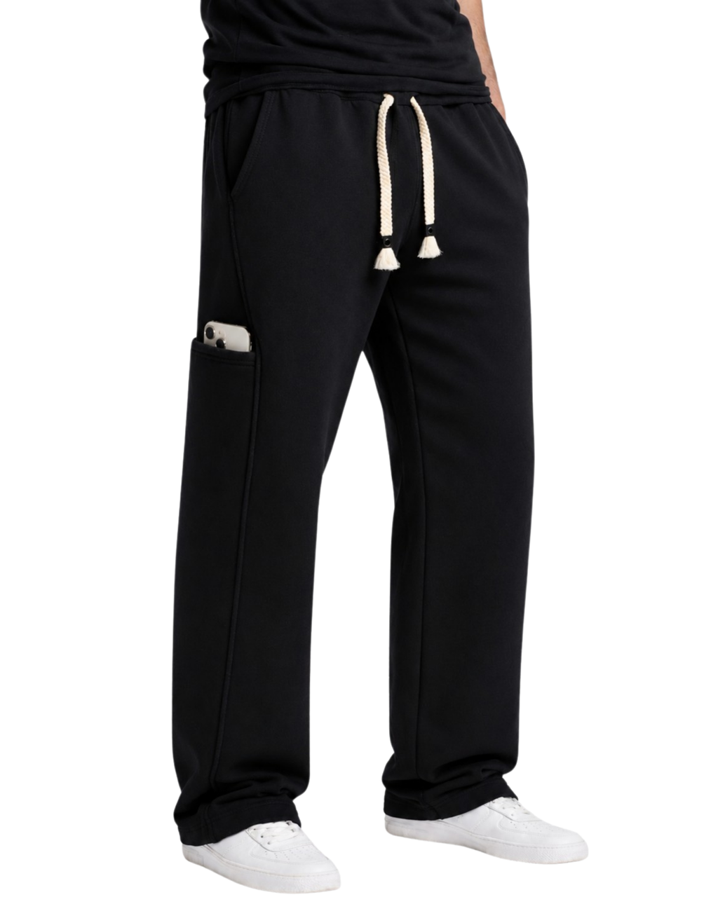 Cairoon Wide-Leg Sweatpants with Hidden Pocket